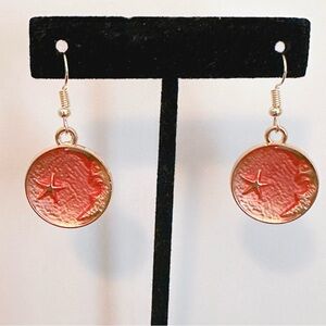 Resin Star and Moon Earring